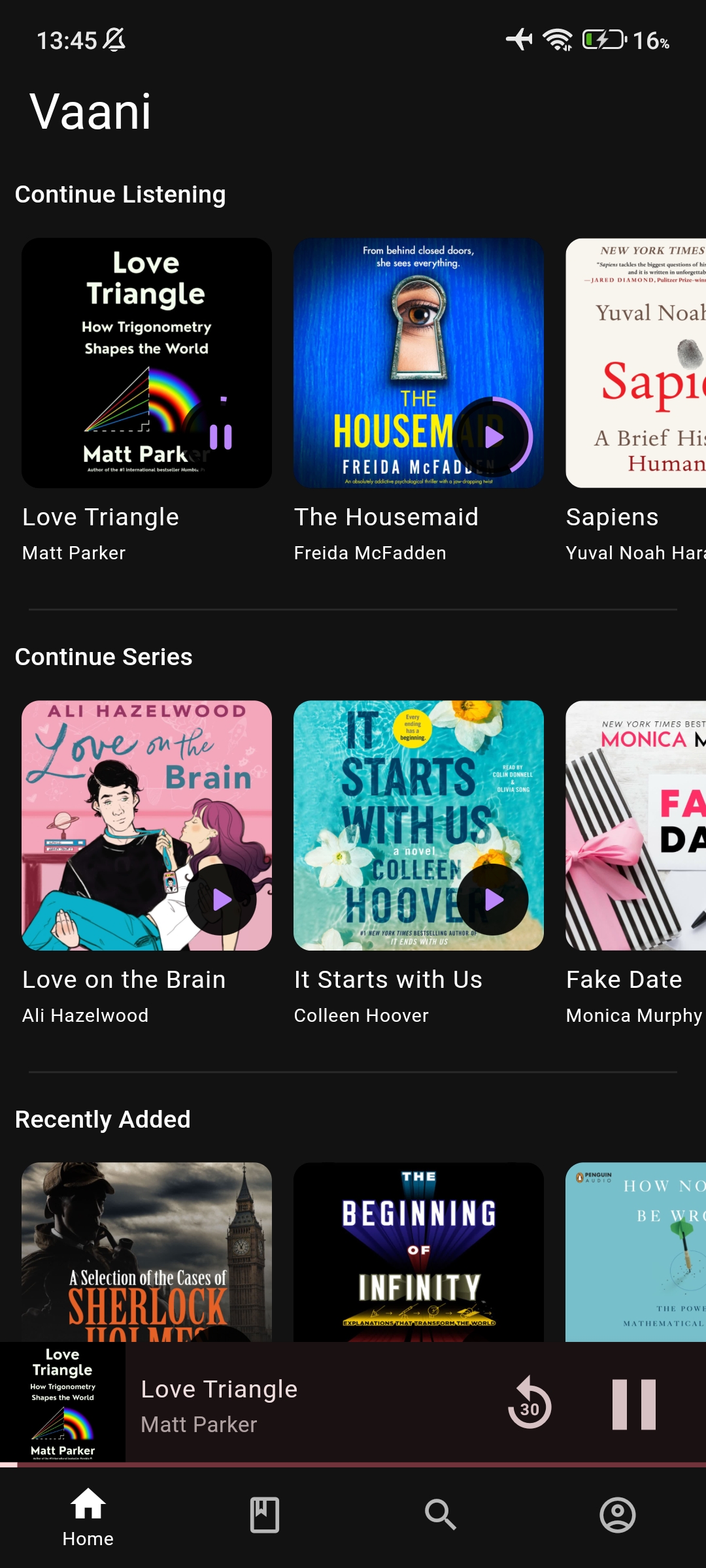 Vaani App Screenshot - Player